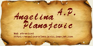 Angelina Planojević vizit kartica